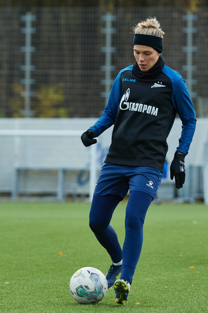 Тренировка женской команды перед матчем с ЖФК «Рязань-ВДВ»