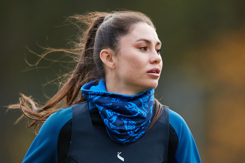 Тренировка женской команды перед матчем с ЖФК «Рязань-ВДВ»