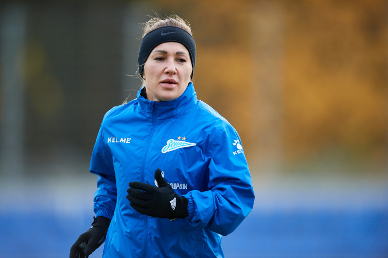 Тренировка женской команды перед матчем с ЖФК «Рязань-ВДВ»