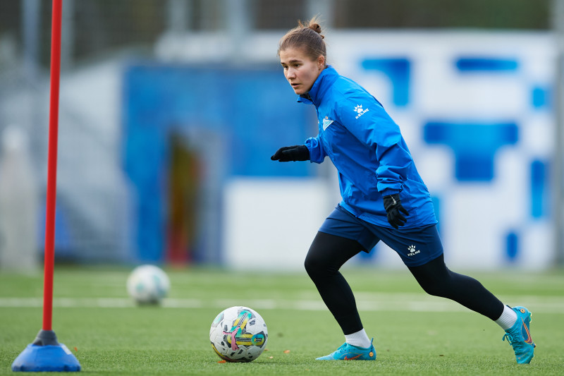 Тренировка женской команды перед матчем с ЖФК «Рязань-ВДВ»