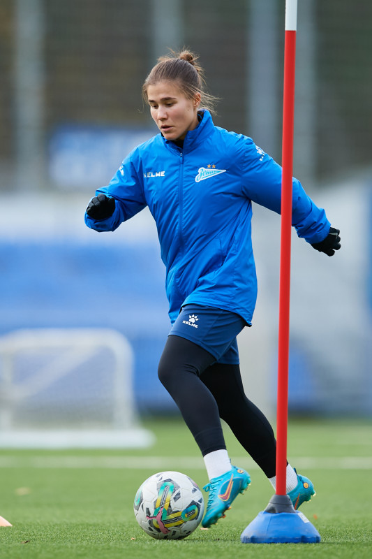 Тренировка женской команды перед матчем с ЖФК «Рязань-ВДВ»