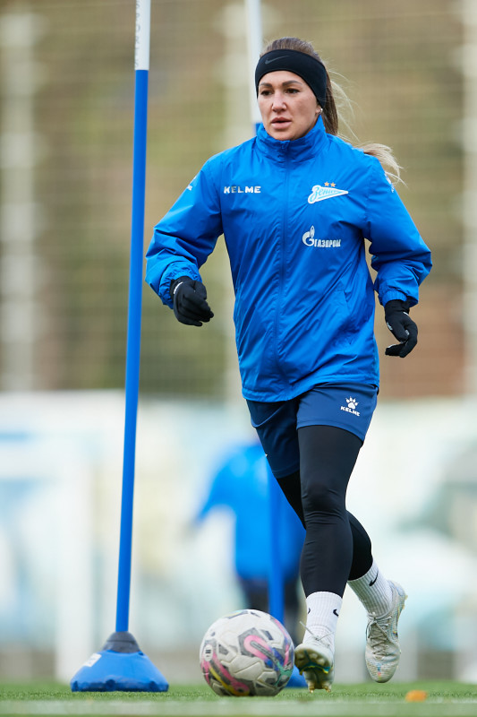 Тренировка женской команды перед матчем с ЖФК «Рязань-ВДВ»