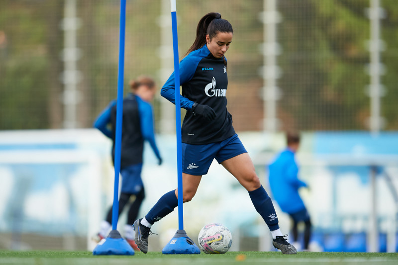 Тренировка женской команды перед матчем с ЖФК «Рязань-ВДВ»