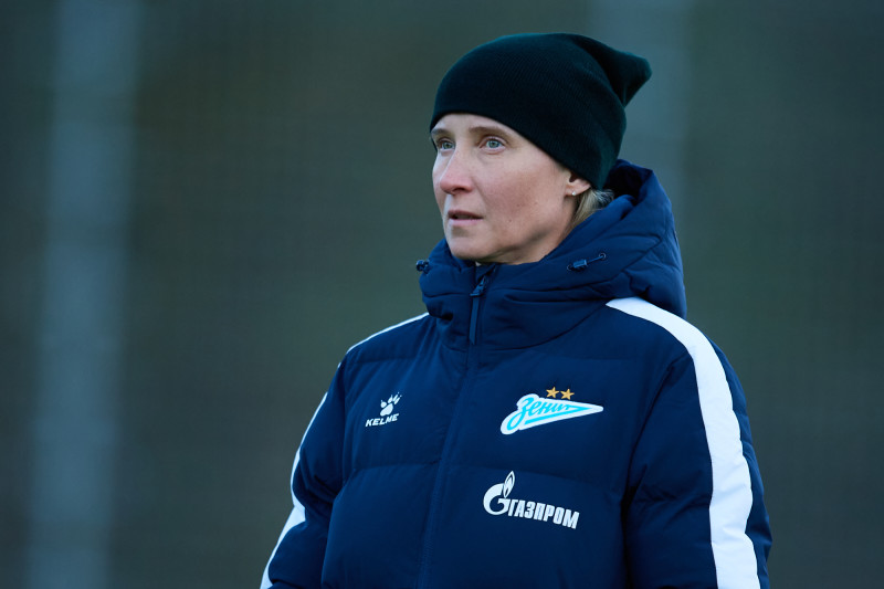 Тренировка женской команды перед матчем с «Рязанью-ВДВ»