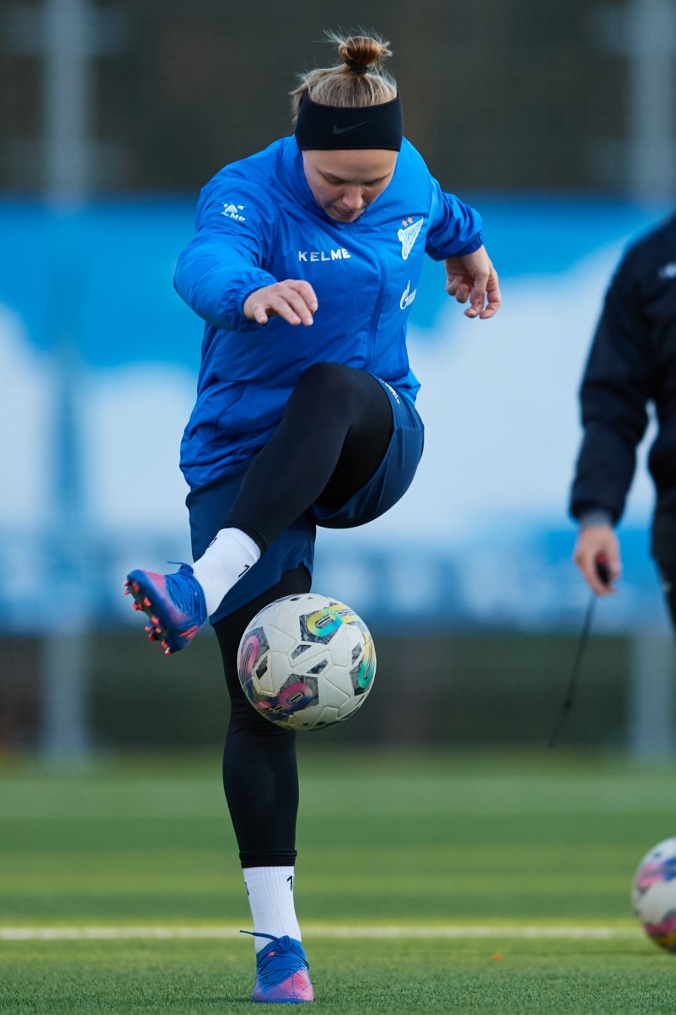 Тренировка женской команды перед матчем с «Рязанью-ВДВ»