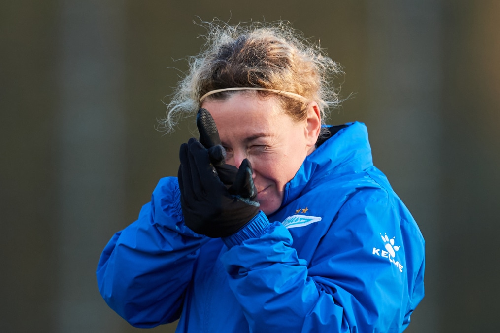 Тренировка женской команды перед матчем с «Рязанью-ВДВ»