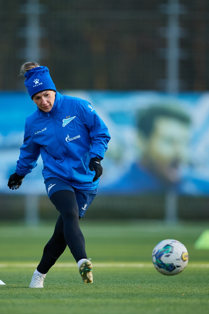 Тренировка женской команды перед матчем с «Рязанью-ВДВ»