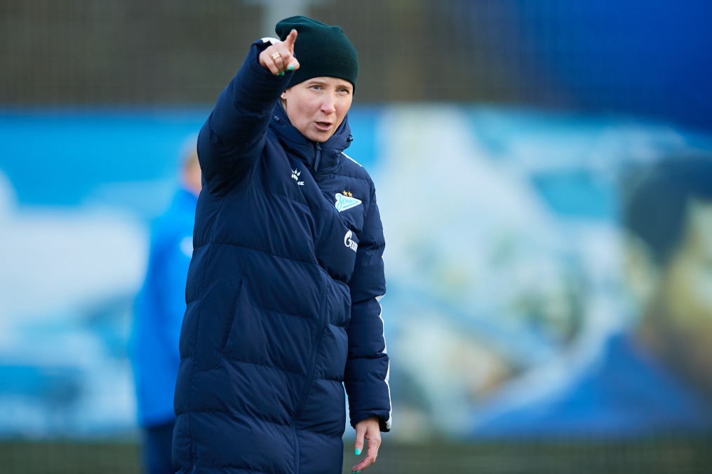 Тренировка женской команды перед матчем с «Рязанью-ВДВ»