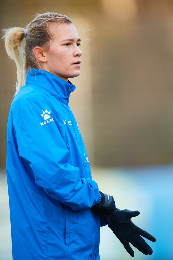 Тренировка женской команды перед матчем с «Рязанью-ВДВ»