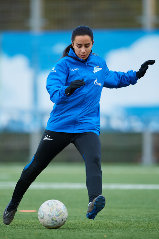 Тренировка женской команды перед матчем с «Рязанью-ВДВ»