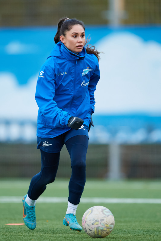 Тренировка женской команды перед матчем с «Рязанью-ВДВ»