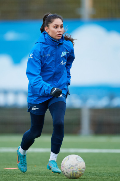 Тренировка женской команды перед матчем с «Рязанью-ВДВ»