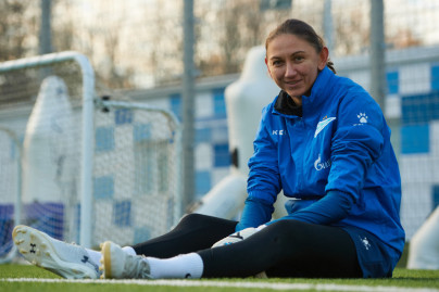 Тренировка женской команды перед матчем с «Рязанью-ВДВ»