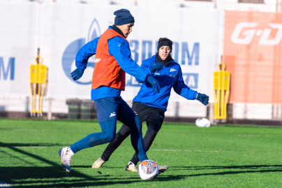 Тренировка «Зенита» перед кубковым матчем с «Ахматом»