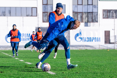 Тренировка «Зенита» перед кубковым матчем с «Ахматом»