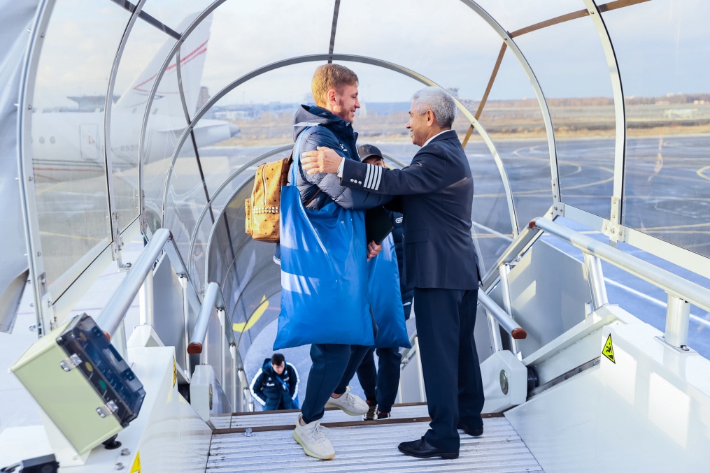 Вылет команды на матч с «Оренбургом»