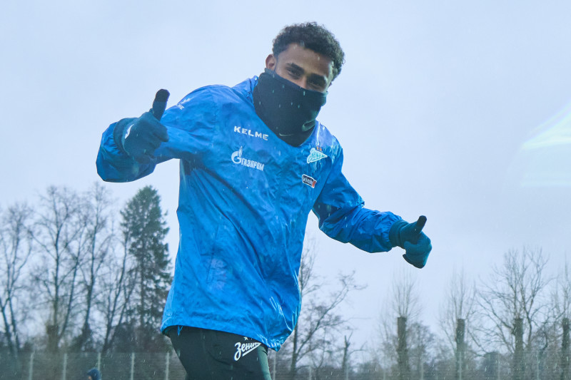 Тренировка «Зенита» перед выездом на кубковый матч с «Ахматом»