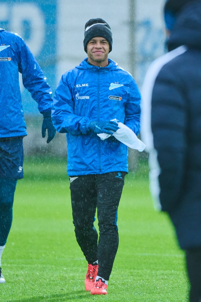 Тренировка «Зенита» перед выездом на кубковый матч с «Ахматом»