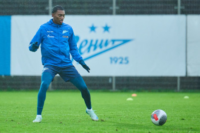 Тренировка «Зенита» перед выездом на кубковый матч с «Ахматом»