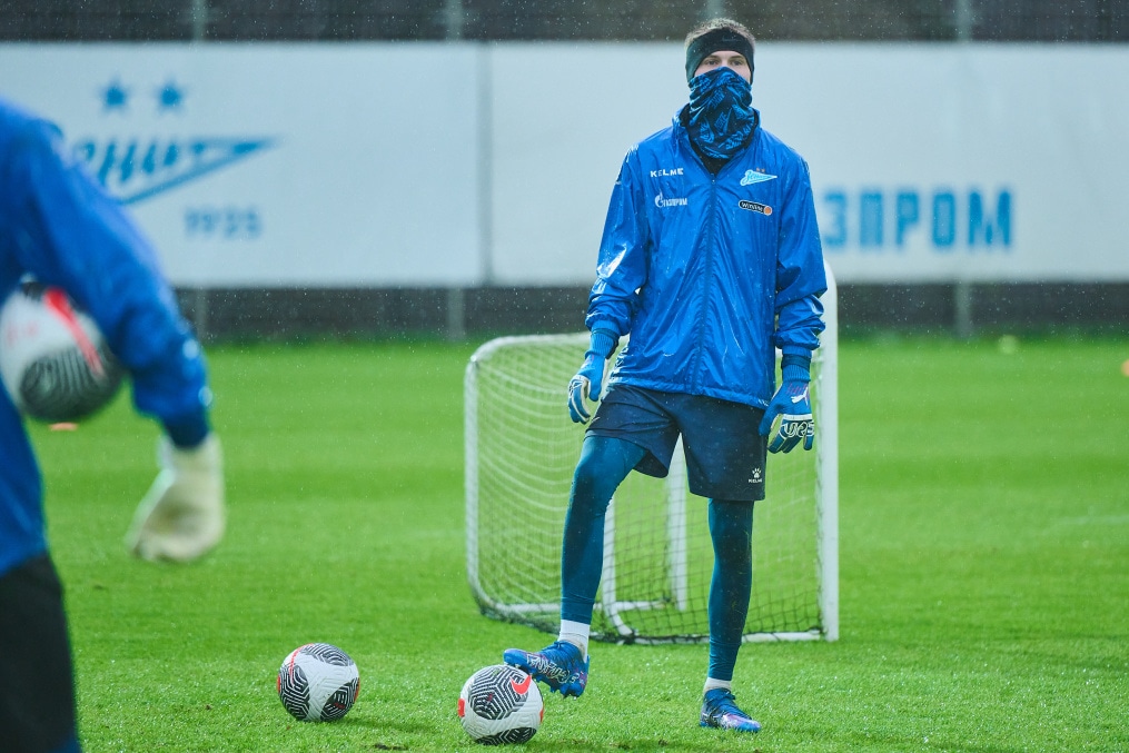 Тренировка «Зенита» перед выездом на кубковый матч с «Ахматом»