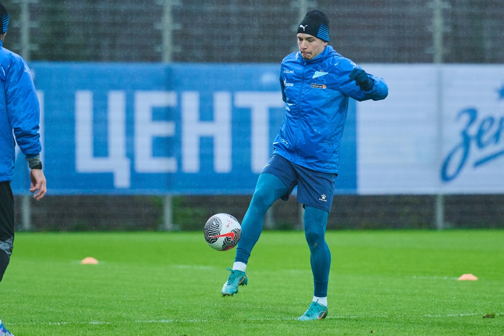 Тренировка «Зенита» перед выездом на кубковый матч с «Ахматом»