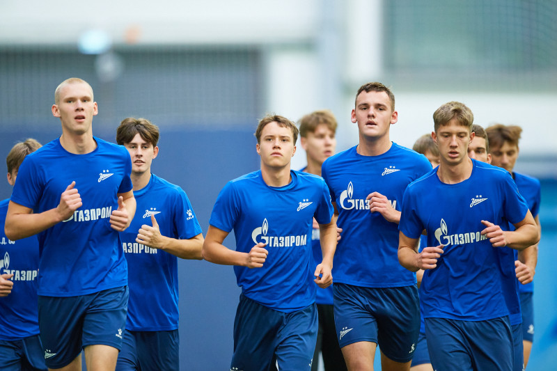 Первая тренировка «Зенита»-М в «Газпром»-Академии