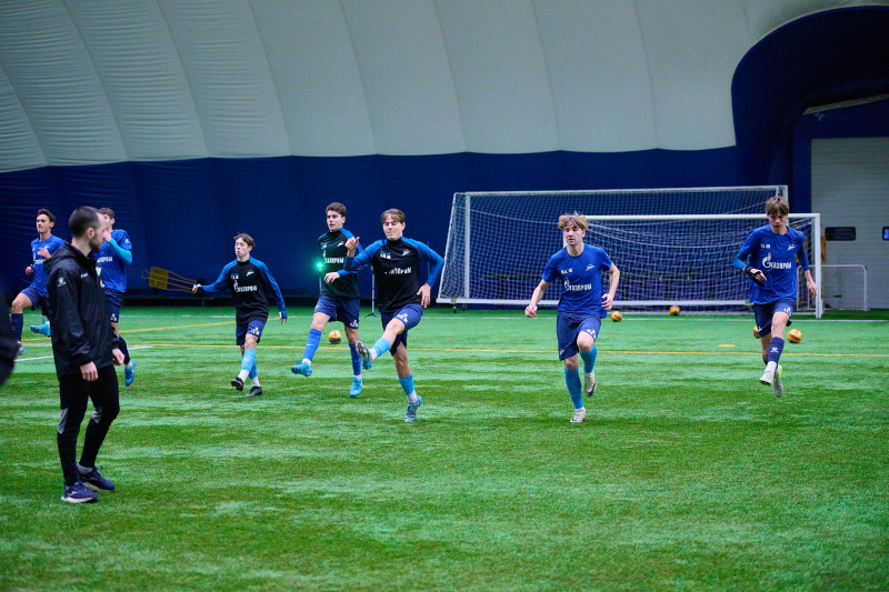 Тренировка «Зенита»-2009 и «Зенита»-2008 в «Газпром»-Академии