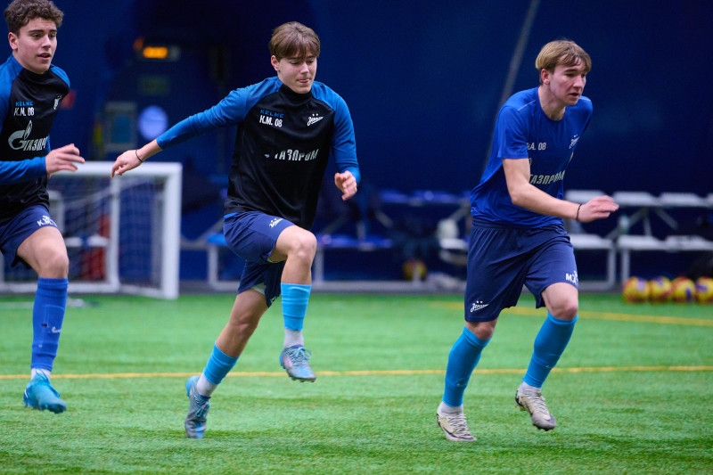 Тренировка «Зенита»-2009 и «Зенита»-2008 в «Газпром»-Академии