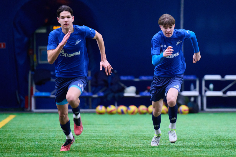 Тренировка «Зенита»-2009 и «Зенита»-2008 в «Газпром»-Академии