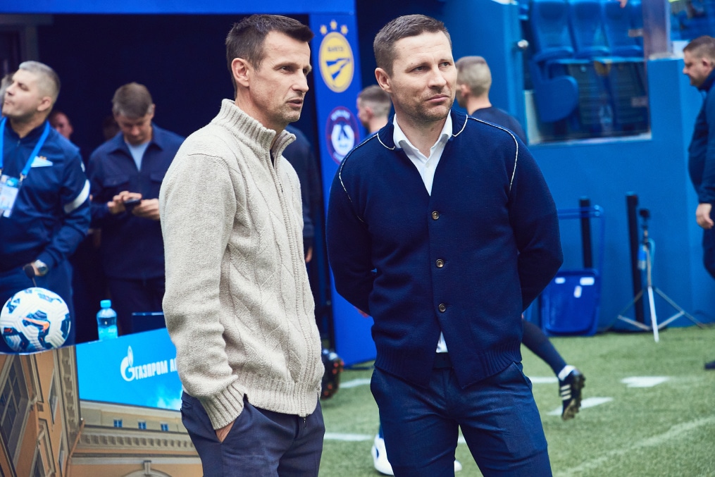 Сергей Семак на матче «Зенит» — БАТЭ