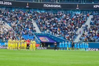 Минута молчания в память о трагедии в Крокусе перед началом матча с БАТЭ