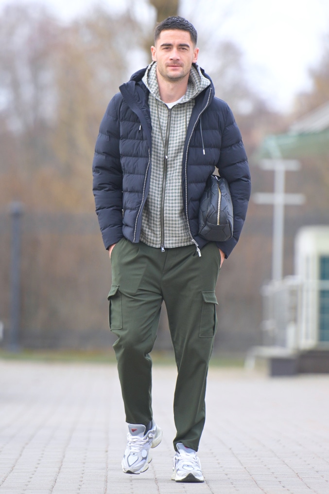 Приезд игроков на тренировку перед матчем с «Рубином»