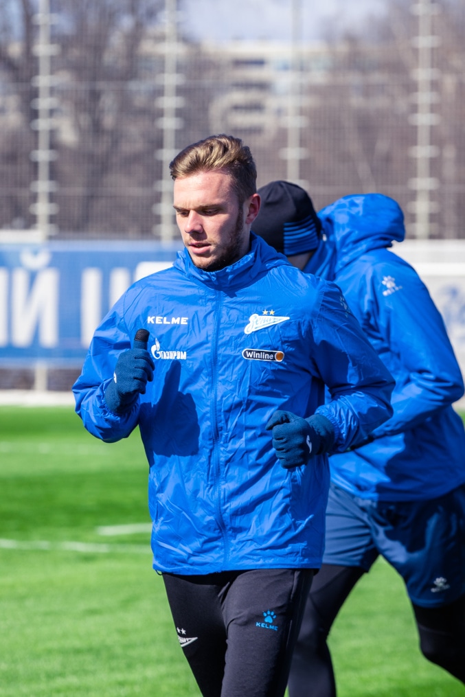 Тренировка «Зенита» в рамках подготовки к матчу с «Краснодаром»