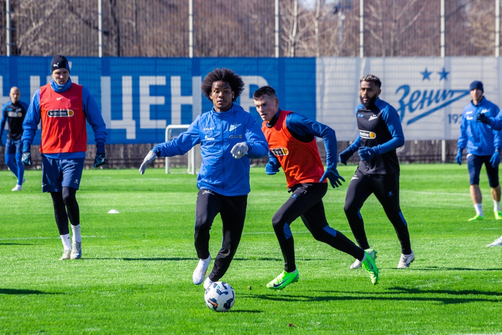 Тренировка «Зенита» в рамках подготовки к матчу с «Краснодаром»