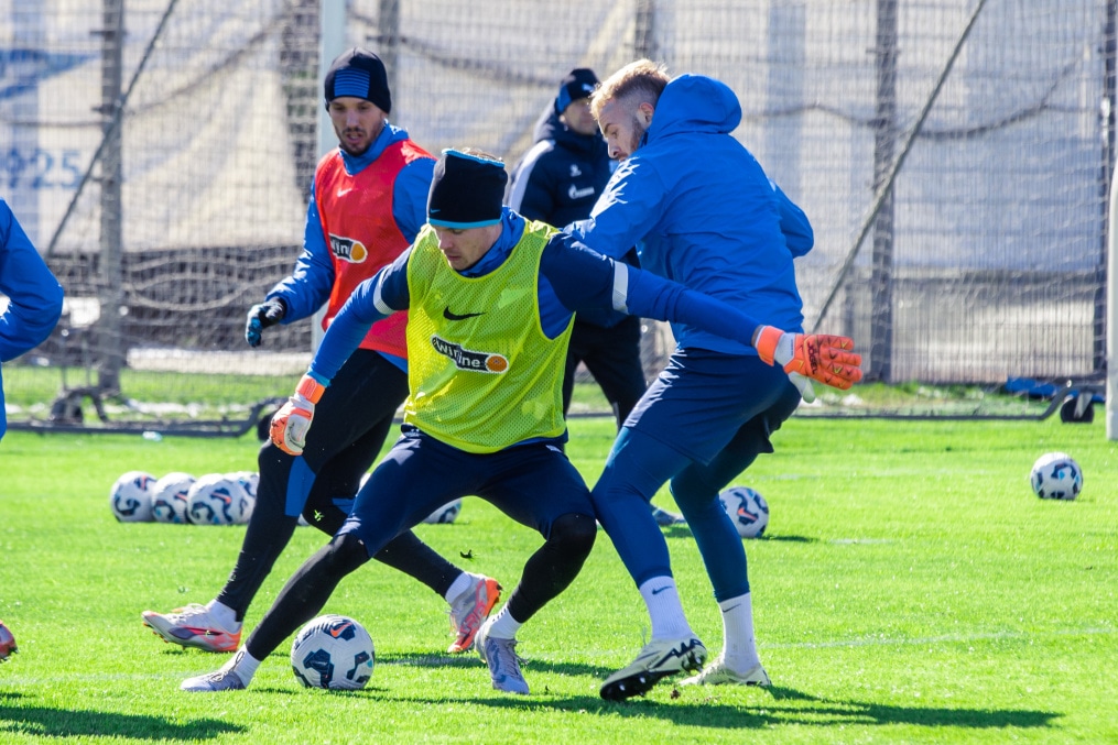 Тренировка «Зенита» в рамках подготовки к матчу с «Краснодаром»