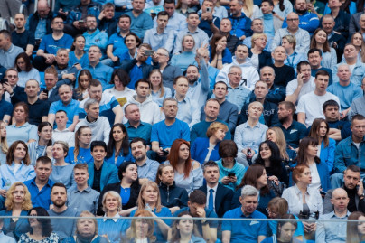 Общеклубное фото на «Газпром Арене» (бэкстейдж)