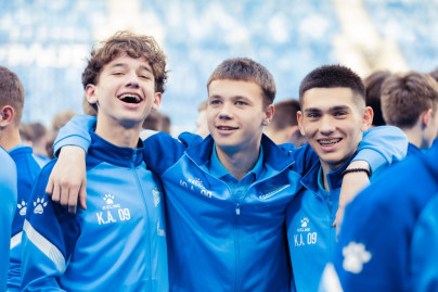 Общеклубное фото на «Газпром Арене» (бэкстейдж)