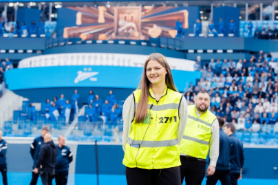 Общеклубное фото на «Газпром Арене» (бэкстейдж)