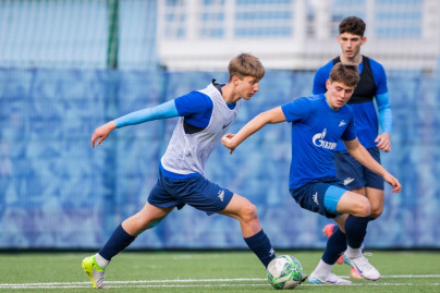 Тренировка «Зенита»-м перед матчем с ФК «Факел»-м