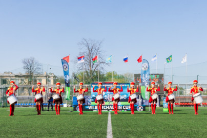 Церемония открытия турнира по футболу на Кубок Льва Бурчалкина 2025