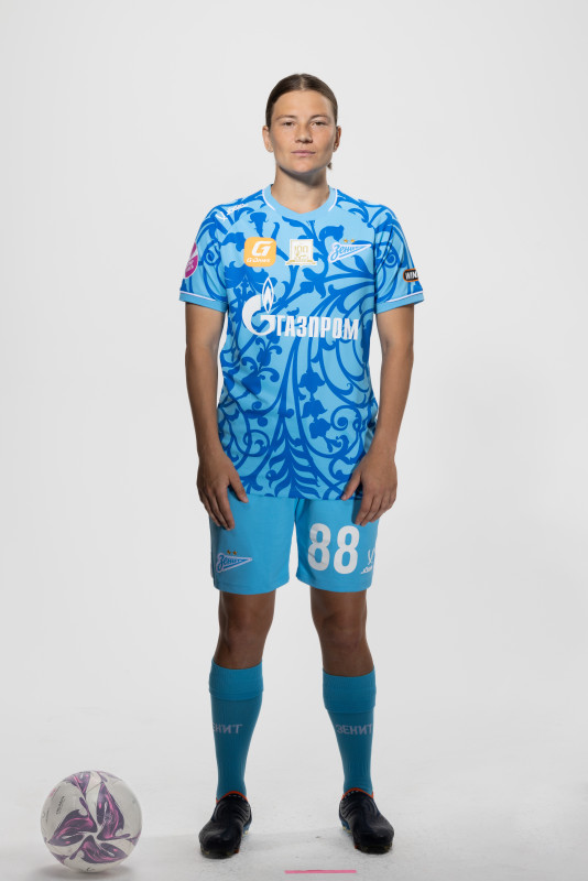 Фотосессия основного состава женского футбольного клуба «Зенит» сезона 2025/2026 (Jogel).