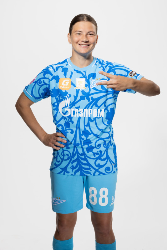 Фотосессия основного состава женского футбольного клуба «Зенит» сезона 2025/2026 (Jogel).