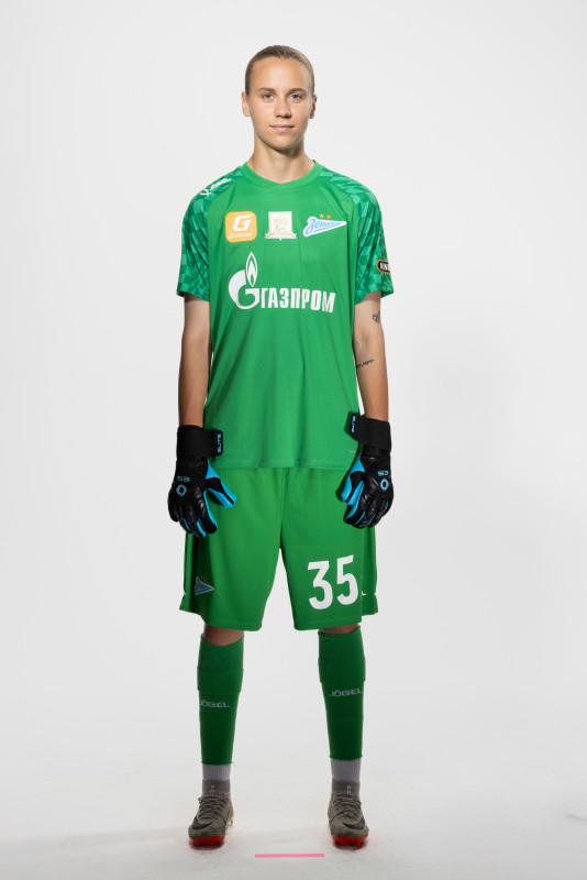 Фотосессия основного состава женского футбольного клуба «Зенит» сезона 2025/2026 (Jogel).