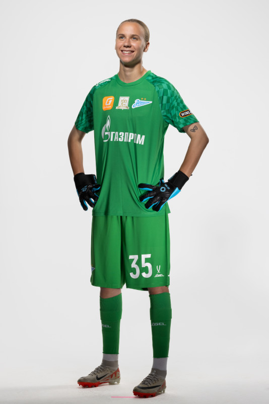 Фотосессия основного состава женского футбольного клуба «Зенит» сезона 2025/2026 (Jogel).