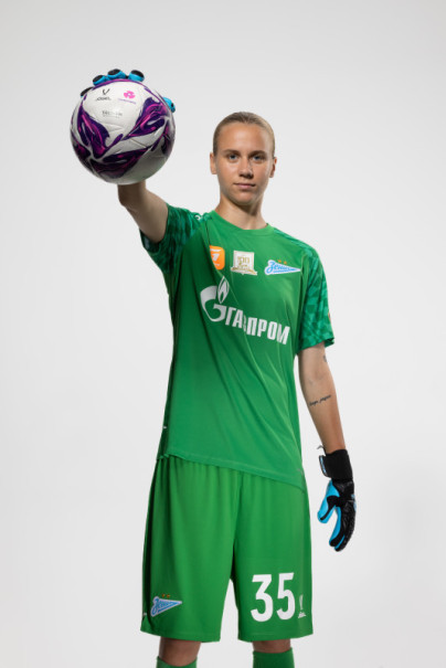 Фотосессия основного состава женского футбольного клуба «Зенит» сезона 2025/2026 (Jogel).