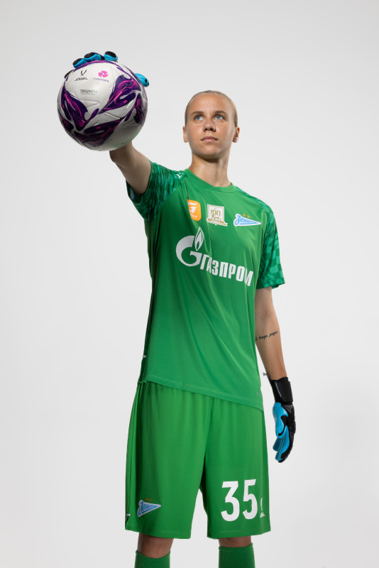 Фотосессия основного состава женского футбольного клуба «Зенит» сезона 2025/2026 (Jogel).