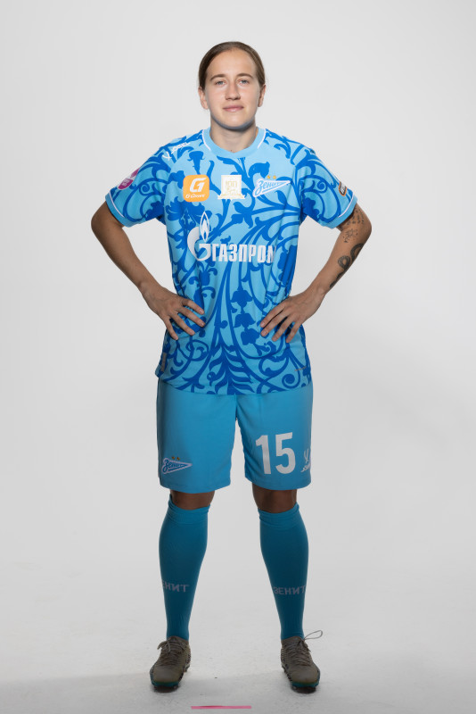 Фотосессия основного состава женского футбольного клуба «Зенит» сезона 2025/2026 (Jogel).