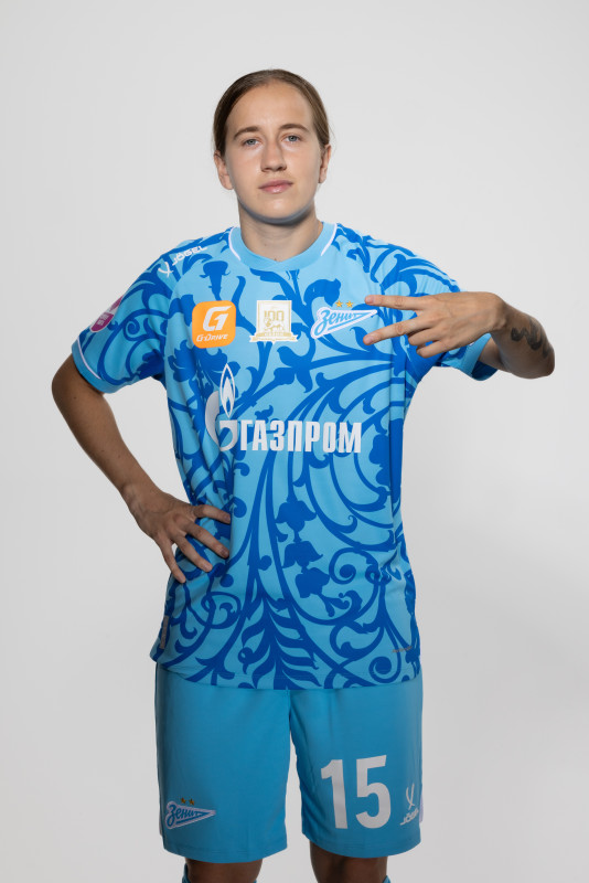 Фотосессия основного состава женского футбольного клуба «Зенит» сезона 2025/2026 (Jogel).