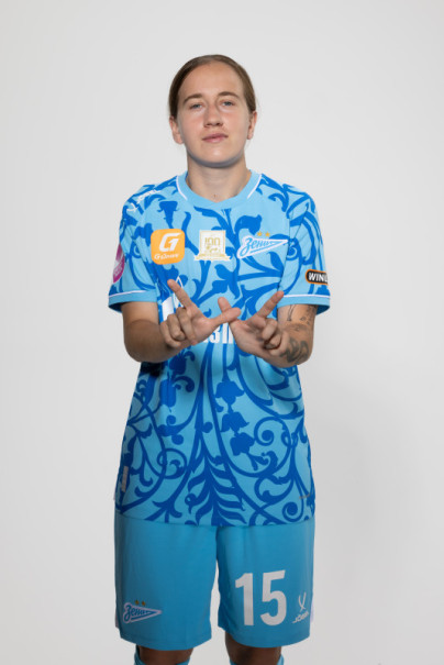 Фотосессия основного состава женского футбольного клуба «Зенит» сезона 2025/2026 (Jogel).