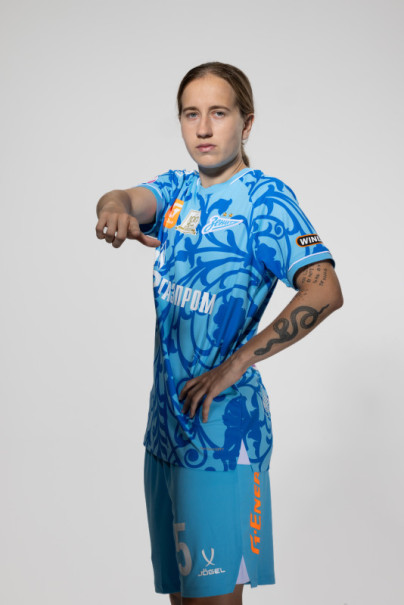 Фотосессия основного состава женского футбольного клуба «Зенит» сезона 2025/2026 (Jogel).